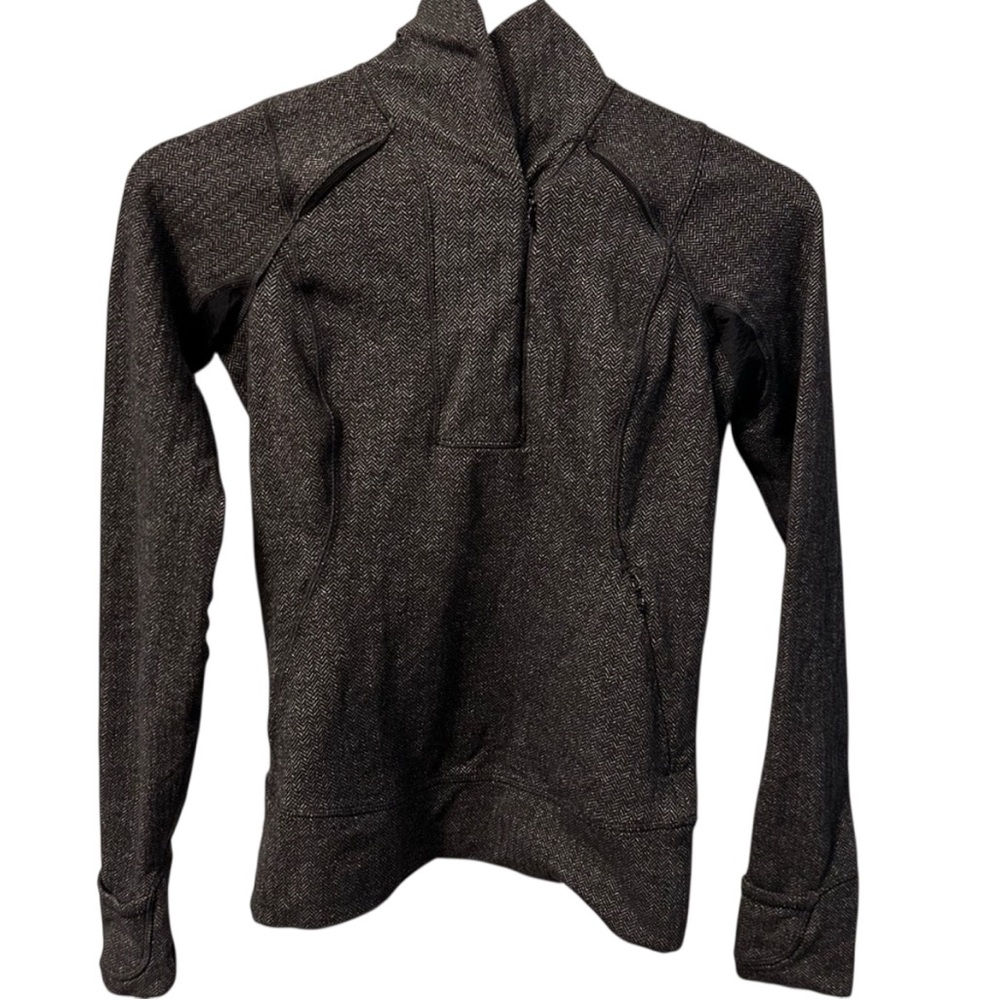 Lulu Think Fast Pullover 1/2 Zip Long Sleeve Size 10